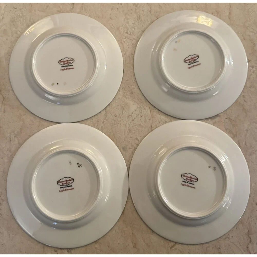 Set of 4 Theodore Haviland New York Apple Blossom 6 3/8